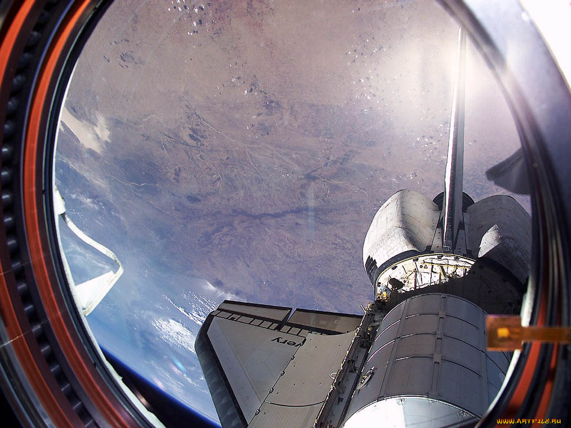 discovery, docked, with, iss, , 